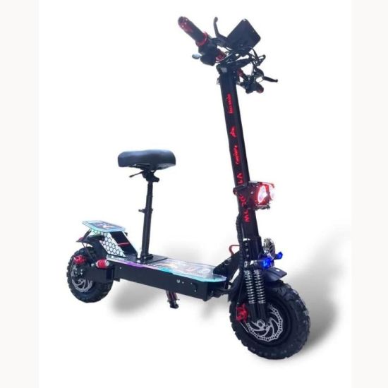 صورة سكوتر كهربائي بمقعد للكبار للطرق الوعرة وإطارات سميكة